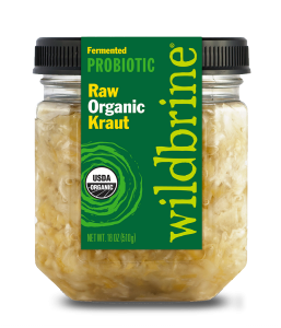 raw, green organic sauerkraut