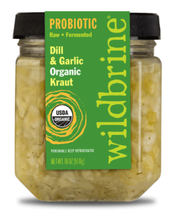Jar of Dill and Garlic Organic kraut