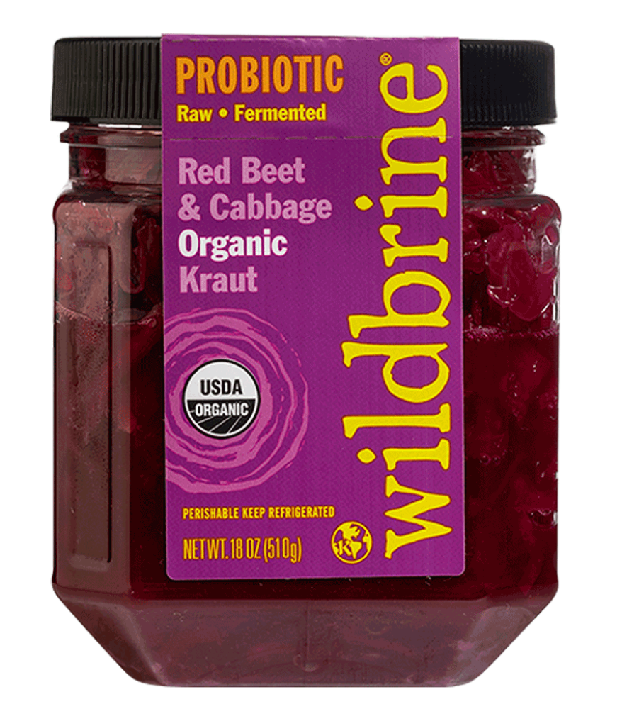 Jar of Red Beet Organic Kraut