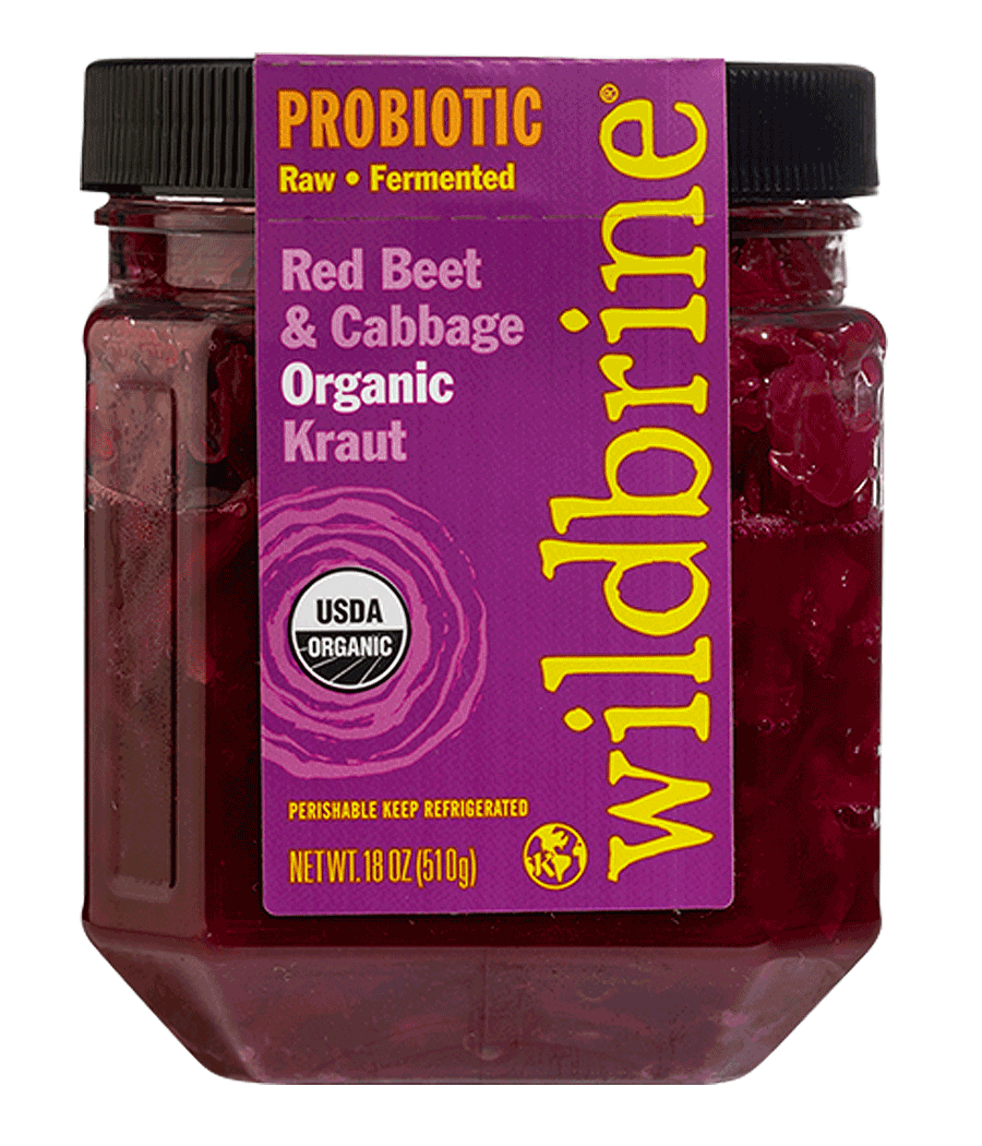 Jar of Red Beet Organic Kraut