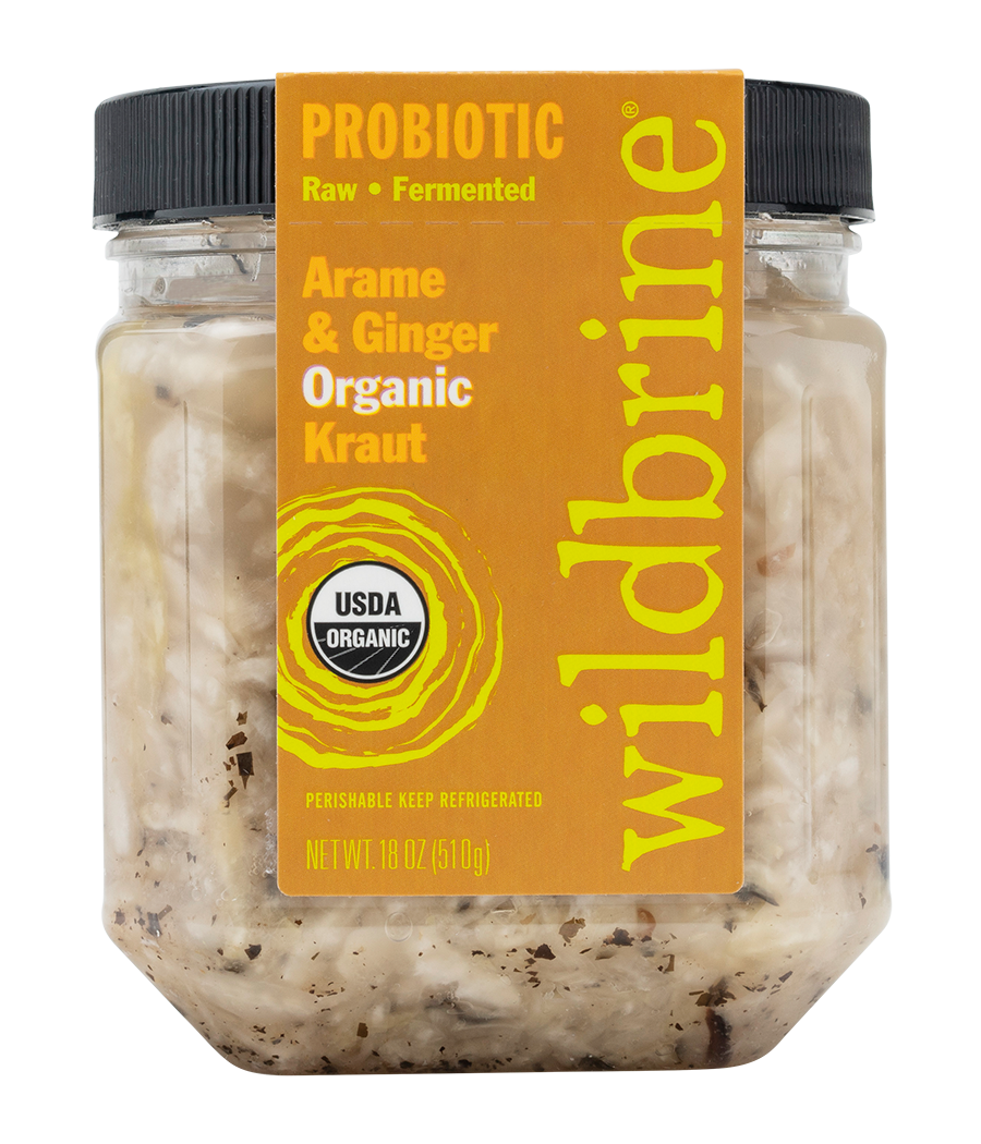 Organic Arame Ginger Sauerkraut Unpasteurized wildbrine