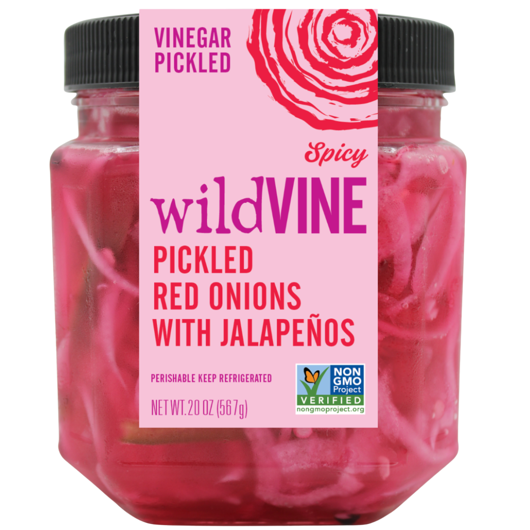 Pickled Red Onions with Jalapeño