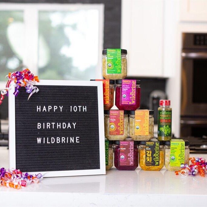 wildbrine products with happy birthday sign